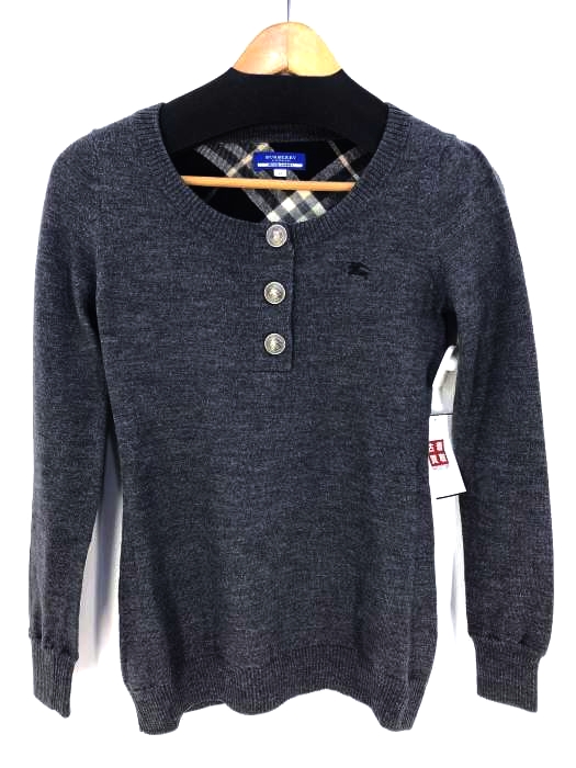 BURBERRY LONDON BLUE LABEL(バーバリーロンドンブルーレーベル) ヘンリーネックニット レディース トップス