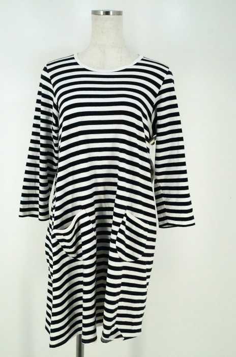 marimekko (マリメッコ) 七分袖ポケット付ボーダーワンピース レディース ワンピース