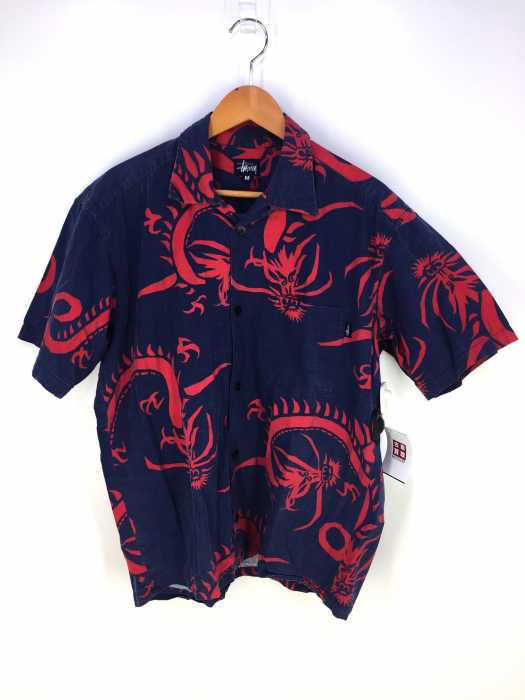 STUSSY (ステューシー) USA製 ビックポケット アロハシャツ メンズ トップス