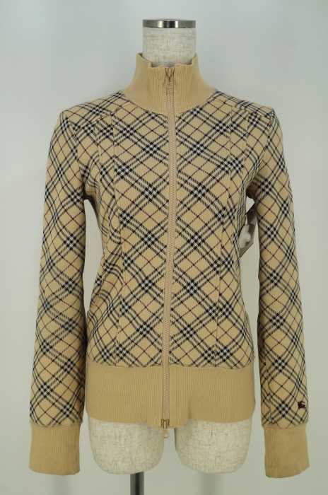 BURBERRY BLUE LABEL （バーバリーブルーレーベル） ノバチェックジップアップリブブルゾン メンズ アウター