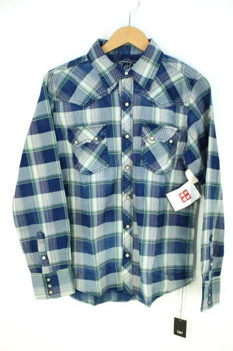 TMT（ティーエムティー） L/SL ORIGINAL INDIGO CHECK SHIRT メンズ トップス