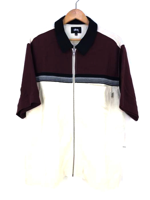 Stussy(ステューシー) COLOR BLOCK ZIP WORK SHIRT メンズ アウター