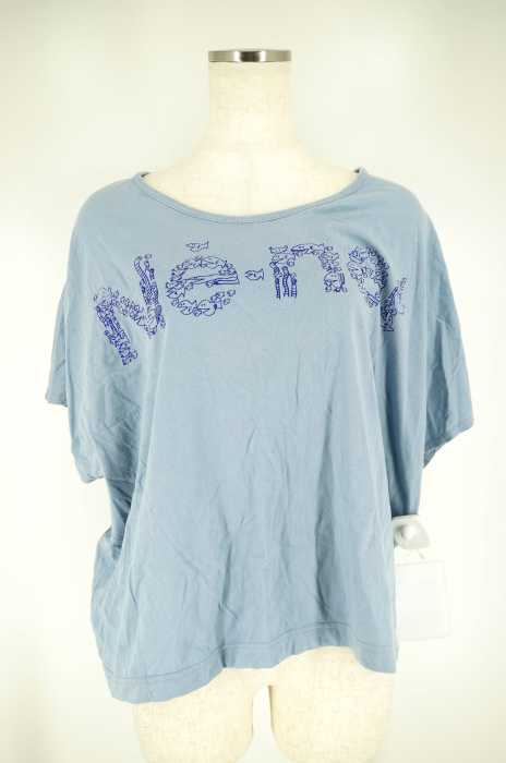 Ne-net (ネネット) バックリボンおさかなロゴTシャツ レディース トップス