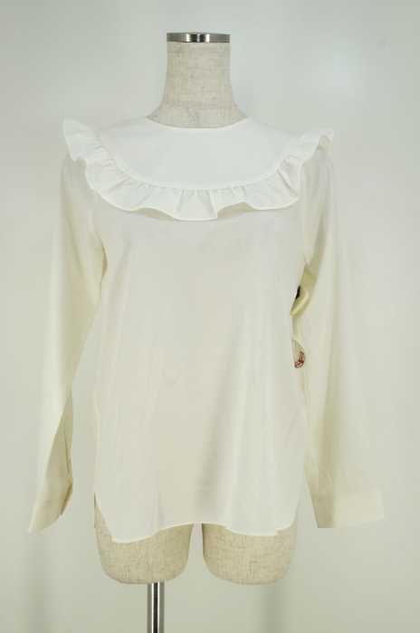 Ray BEAMS （レイビームス） 16SS フリルヨーククルーネックブラウス レディース トップス