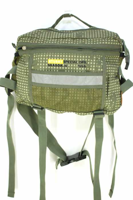 Stussy オリーブ ドラムバッグ 新品Stussy NEEDLE PUNCH CROSSBODY BAG オリーブ（Stussy