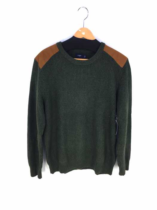 J.CREW(ジェイクルー) スウェードパッチ リブニット メンズ トップス