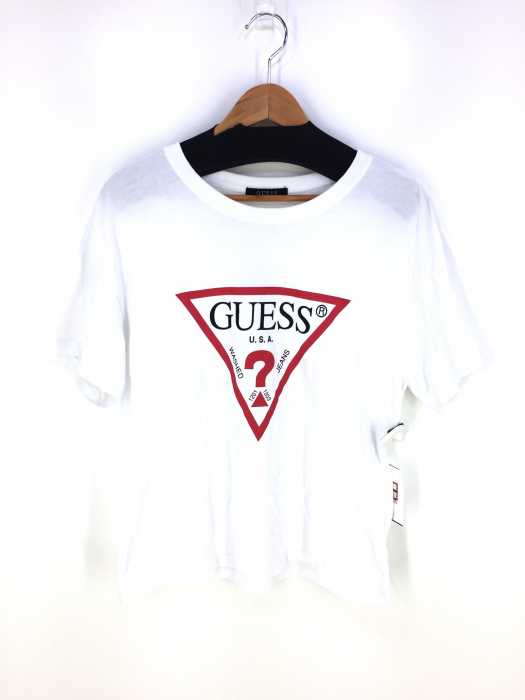GUESS（ゲス） トライアングルロゴ　プリント　カットソー レディース トップス