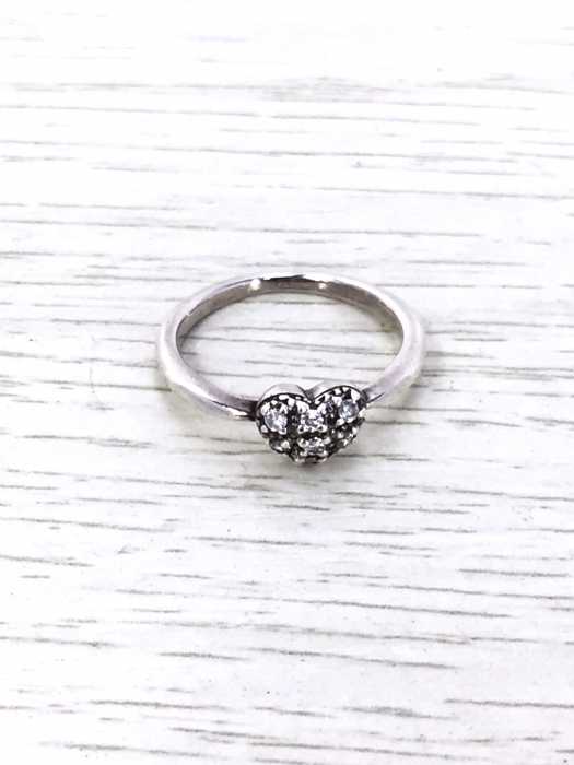 USED古着 (ユーズドフルギ) ハートモチーフリング silver表記 レディース アクセサリー