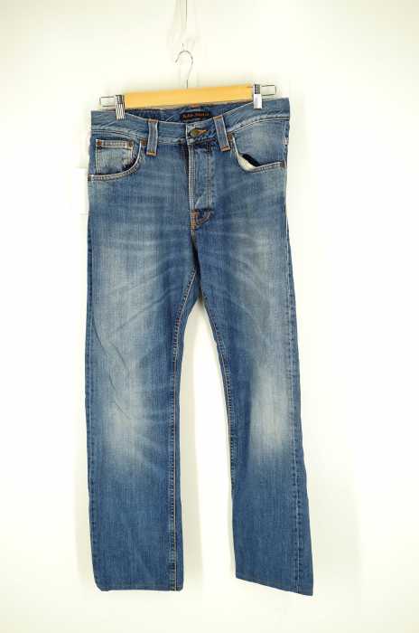 Nudie Jeans (ヌーディージーンズ) AVERAGE JOE 加工デニムパンツ メンズ パンツ