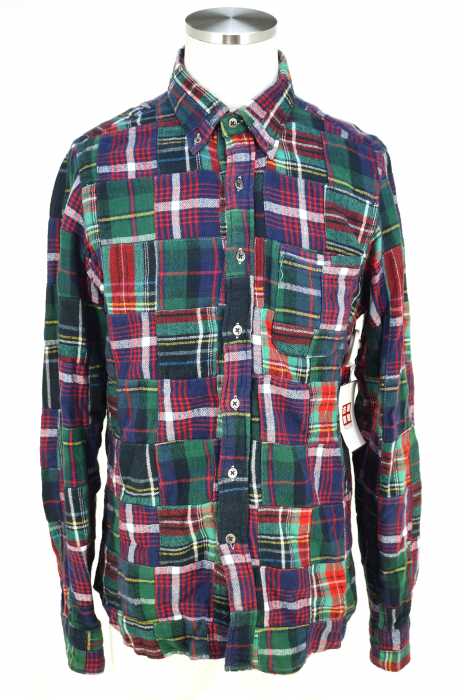 uniform experiment （ユニフォームエクスペリメント） PATCH WORK FLANNEL CHECK B.D SHIRT メンズ トップス