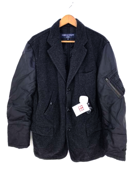 COMME des GARCONS HOMME(コムデギャルソンオム) AD2005 素材切替ドッキングテーラードジャケット 再構築 メンズ アウター