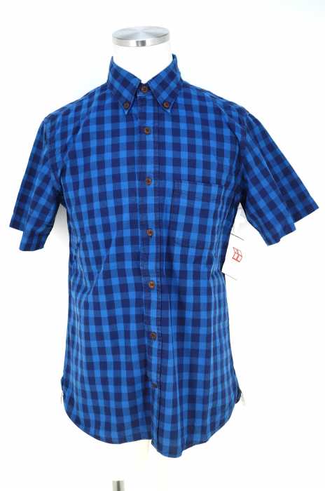 F.S.C Freemans Sporting Club(フリーマンズ スポーティング クラブ) Indigo gingham check BD shirts short sleeve メンズ トップス
