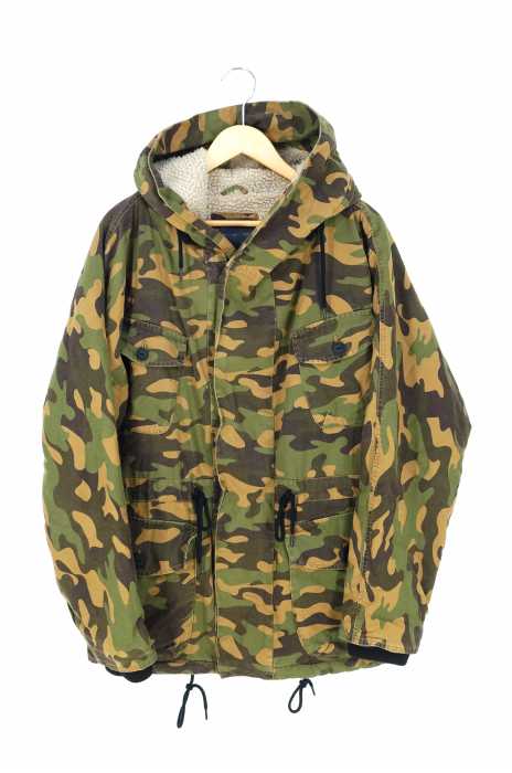 ZARA MAN （ザラマン） 裏ボア カモ柄  ミリタリージャケット メンズ アウター