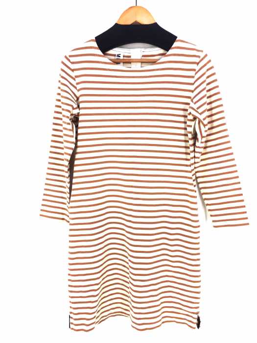MHL. （エムエイチエル） バックボタン ボーダー柄 ワンピース レディース ワンピース