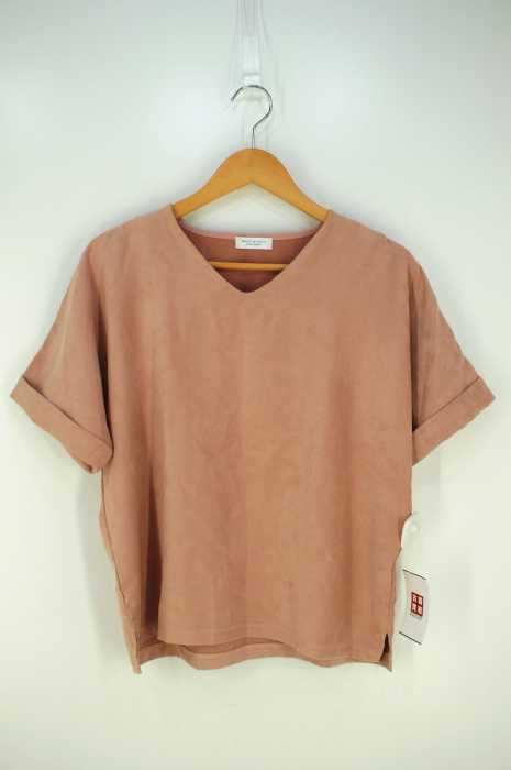 BEAUTY & YOUTH UNITED ARROWS (ビューティーアンドユースユナイテッドアローズ) スエードタッチロールアップVネックカットソー レディース トップス