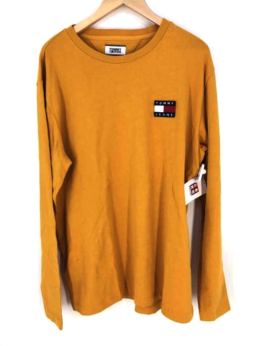 tommy jeans（トミージーンズ） ワンポイントワッペン　L/S カットソー メンズ トップス