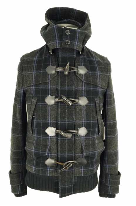 MENS BIGI （メンズビギ） チェック柄ウールダッフルコート メンズ アウター