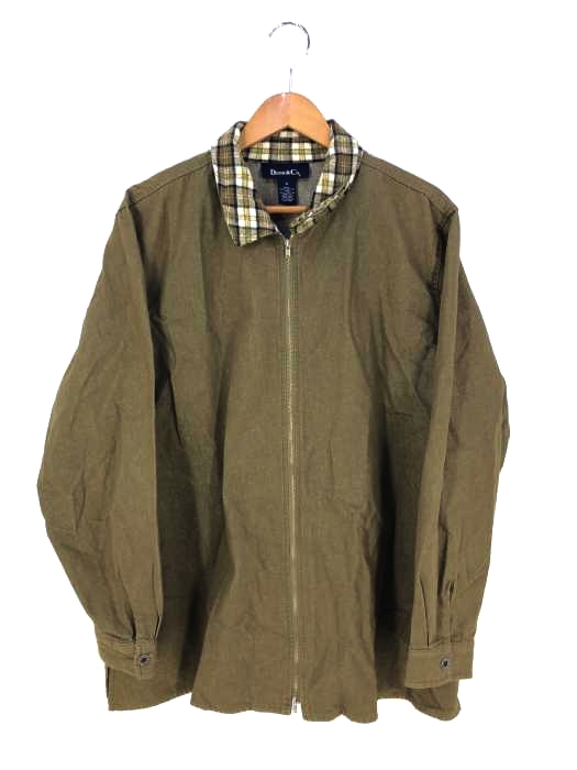 Denim&Co(デニムアンドコー) カラー切替シャツジャケット メンズ アウター