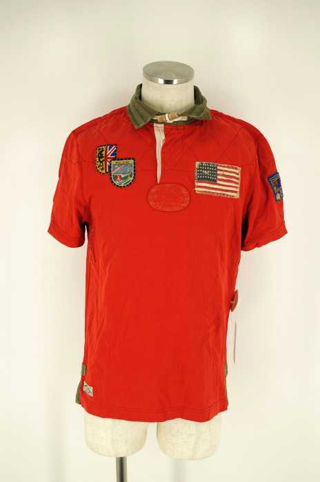 Polo by RALPH LAUREN （ポロバイラルフローレン） 加工ワッペン付き半袖ポロシャツ メンズ トップス