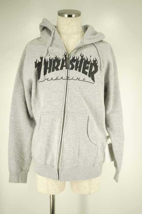 THRASHER（スラッシャー） プリントジップアップスウェットパーカー メンズ トップス
