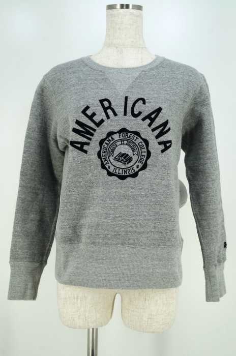 Americana （アメリカーナ） 裏起毛フロッキープリントスウェット