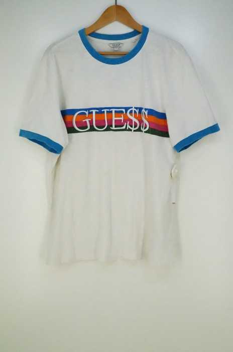 GUESS × ASAP Rocky (ゲス エイサップロッキー) 刺繍ロゴ入りバイカラーTシャツ メンズ トップス