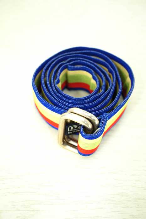 Polo by RALPH LAUREN （ポロバイラルフローレン） USA製レインボーカラーナイロンベルト メンズ ファッション雑貨
