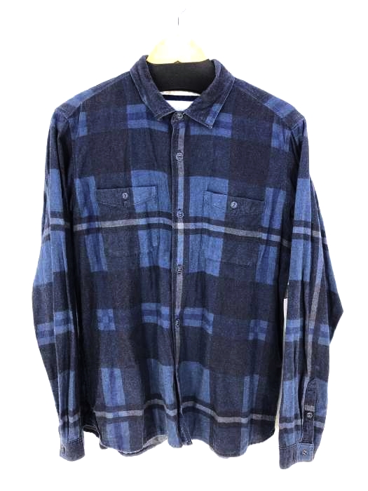 WHITE MOUNTAINEERING（ホワイトマウンテニアリング） Chambray Viella Nap-Raised Print Check Triple Needle Shirt メンズ トップス
