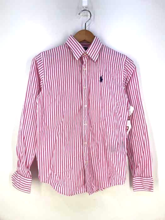 RALPH LAUREN（ラルフローレン） SLIM FIT ワンポイントロゴ ストライプシャツ レディース トップス
