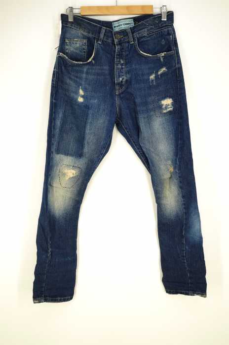 TOPMAN （トップマン） SKINY CARROT ダメージ加工デニムパンツ メンズ パンツ