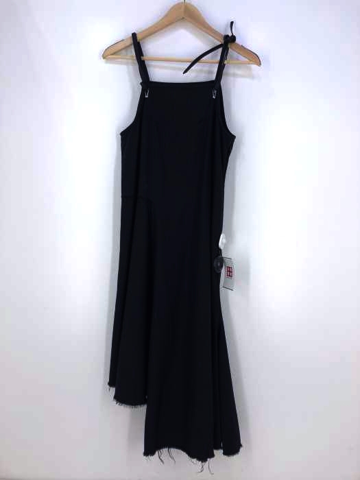 Yohji Yamamoto(ヨウジヤマモト) カットオフデザイン レザーショルダーアシンメトリーワンピース レディース ワンピース