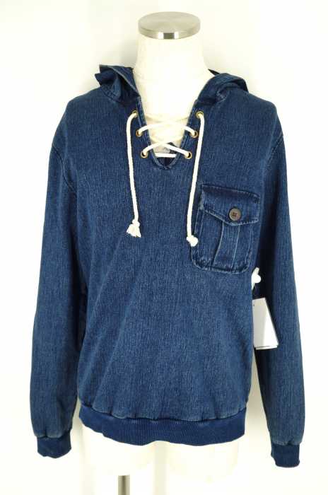 ZARA YOUTH  （ザラユース） インディゴ染プルオーバーパーカー メンズ トップス