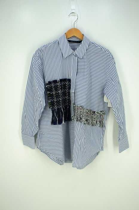 ZARA（ザラ） パッチワーク ツイード切替 レディース トップス