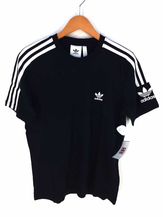 adidas （アディダス） TECH TEE 3ストライプ  トレフォイルロゴ メンズ トップス
