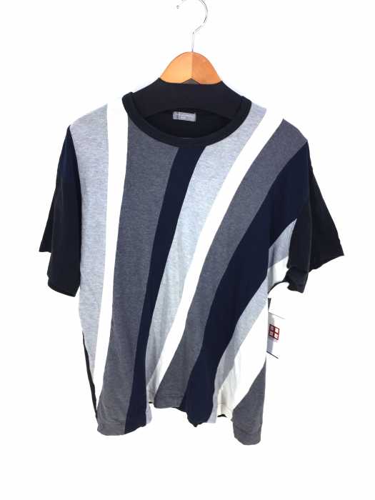 COMME des GARCONS HOMME (コムデギャルソンオム) ストライプ 切替 カットソー メンズ トップス