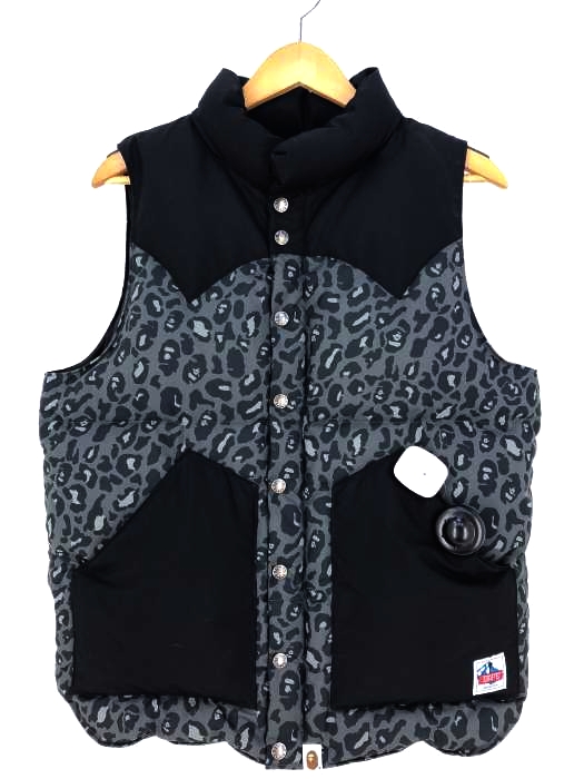 A BATHING APE（アベイシングエイプ） LEOPARD DOWN VEST ダウンベスト