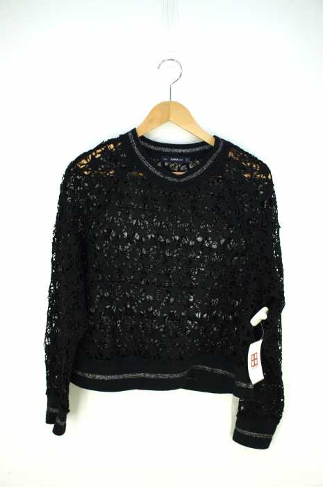 ZARA KNIT（ザラニット） 総レースニット　スター レディース トップス
