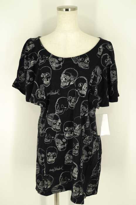 andy warhol by HYSTERIC GLAMOUR (アンディウォー ホル バイ ヒステリックグラマー) スカルプリントウールカットソー レディース トップス