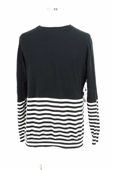 uniform experiment(ユニフォームエクスペリメント) 16SS HEM BORDER PANEL CREW NECK KNIT メンズ トップス
