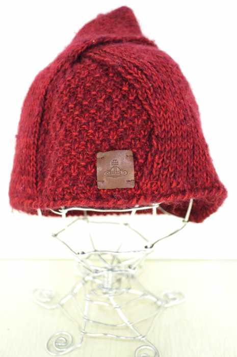 Vivienne Westwood （ヴィヴィアンウエストウッド） オーブレザーパッチアルパカ混ニットキャップ レディース 帽子