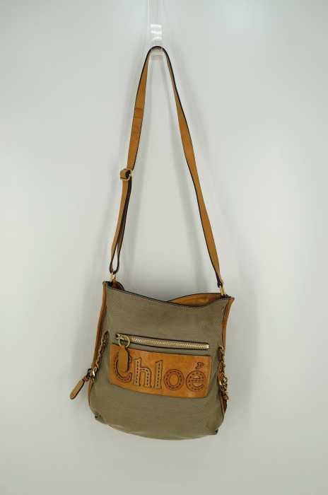 Chloe （クロエ） レザー切り替えロゴショルダーバッグ レディース バッグ