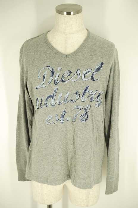 DIESEL （ディーゼル） Vネックプリントカットソー メンズ トップス