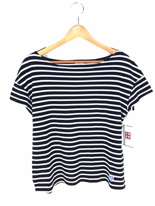 ORCIVAL(オーチバル) ボーダー柄 ボートネック 半袖Tシャツ レディース トップス