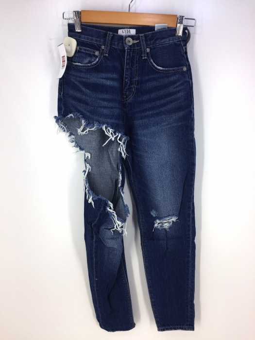 GYDA（ジェイダ） SIDE RIPPEDペグトップデニムパンツ レディース パンツ