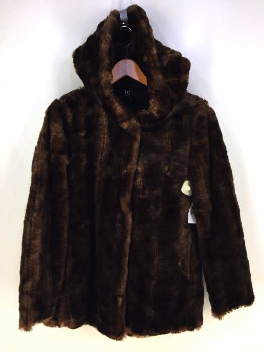 ZARA TRF (ザラティーアールエフ) フェイクファーフーデットショートコート レディース アウター