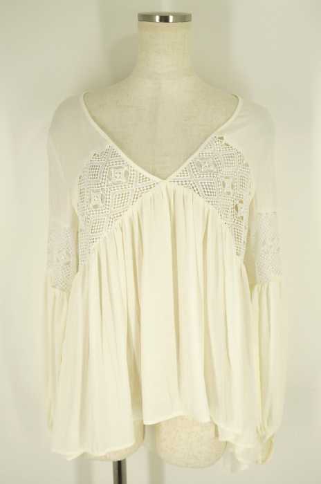 AMERICAN RAG CIE(アメリカンラグシー) 15AWフォークロアレース×クレールサテンブラウス レディース トップス