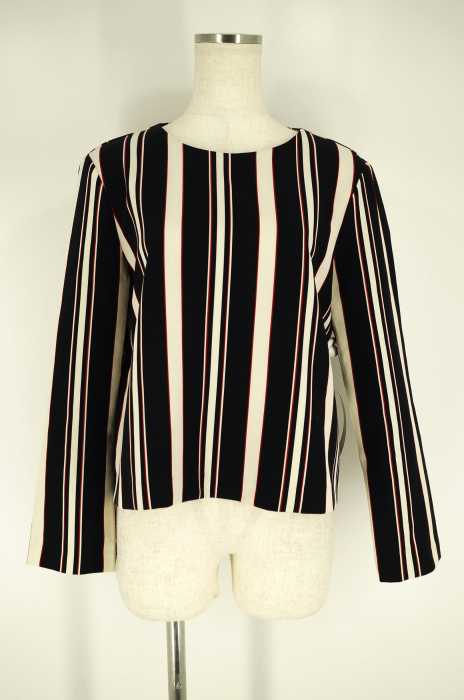 ZARA WOMAN （ザラ ウーマン） ストライプバックジップブラウス レディース トップス
