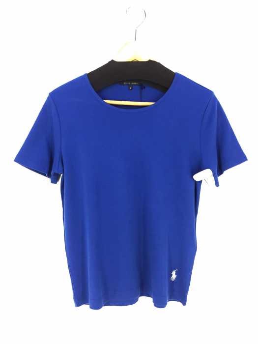 RALPH LAUREN (ラルフローレン) ポニー刺繍入り ソリッドスムース 半袖Tシャツ レディース トップス