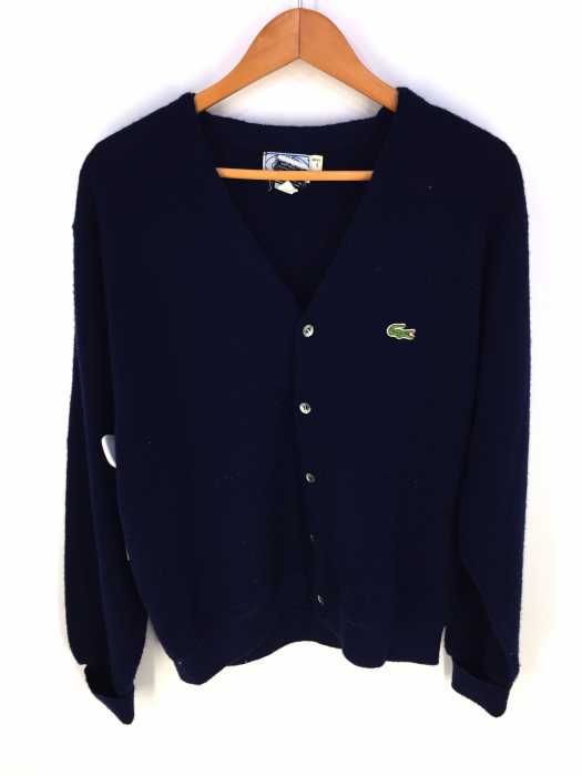 IZOD LACOSTE(アイゾッドラコステ) 80S アメリカ製 青タグ ロゴ刺繍 カーディガン メンズ トップス