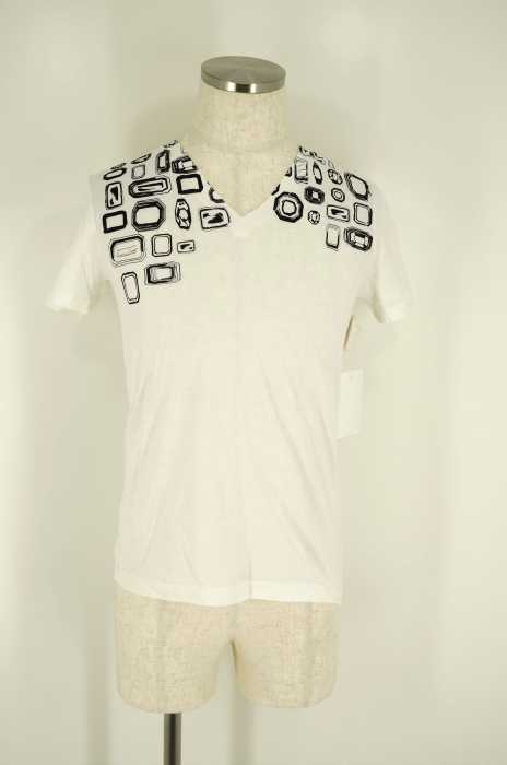 DRESSCAMP （ドレスキャンプ） プリントVネックTシャツ メンズ トップス